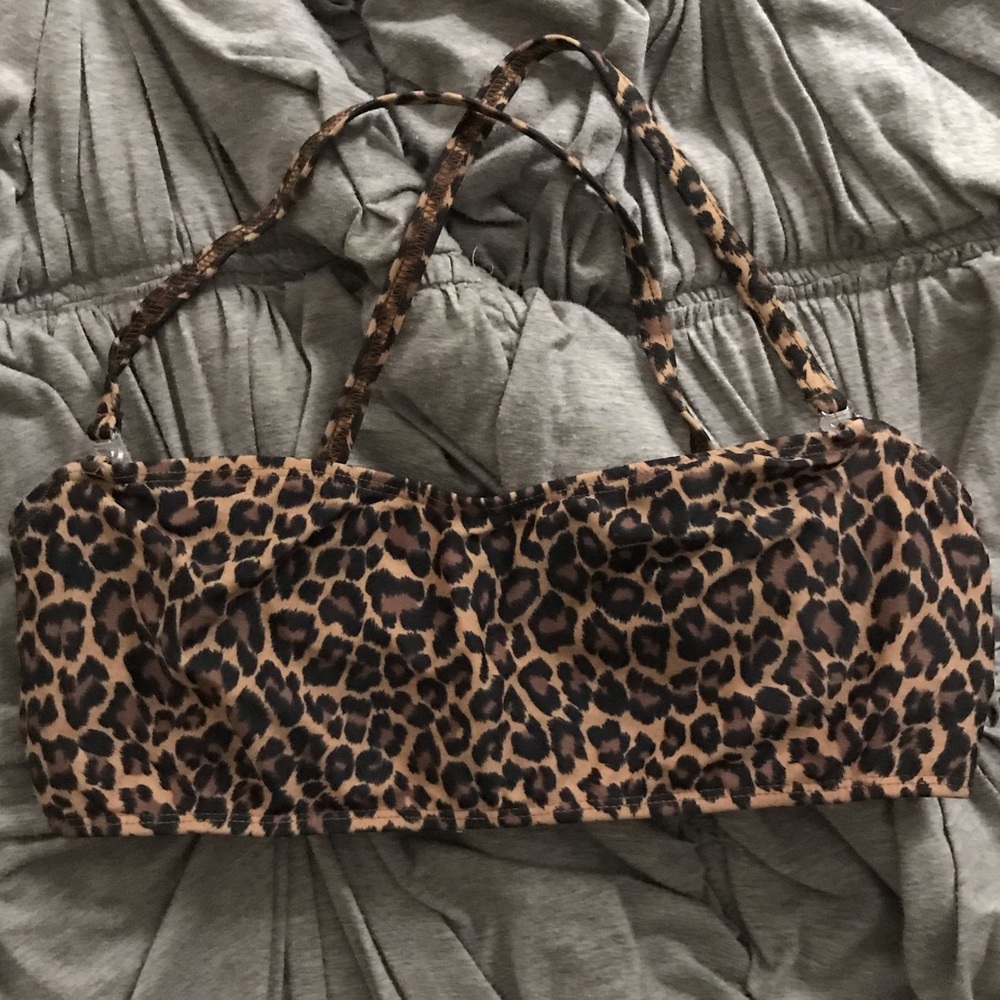 Vintage bikini top cheetah print